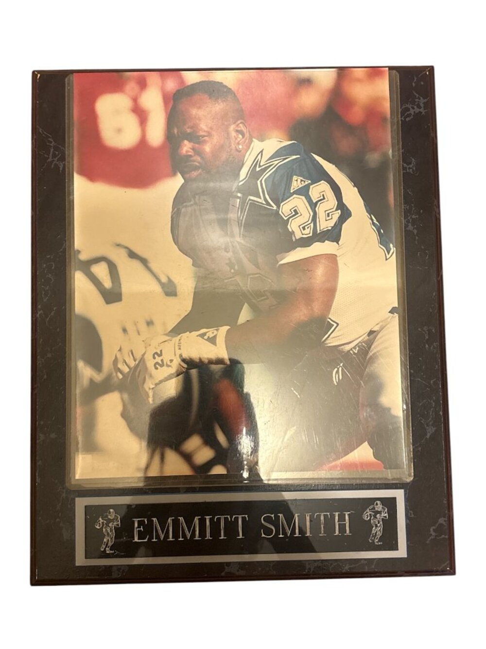 Emmitt Smith Dallas Cowboys Football Card Plaque